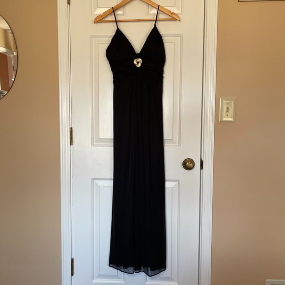 Floor Length Black Dress - Picture 2 of 5
